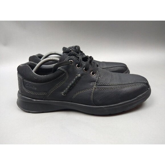 Clarks Collection Men's Size 9 W US Black Leather Comfort oxfords 15770 - Picture 1 of 11